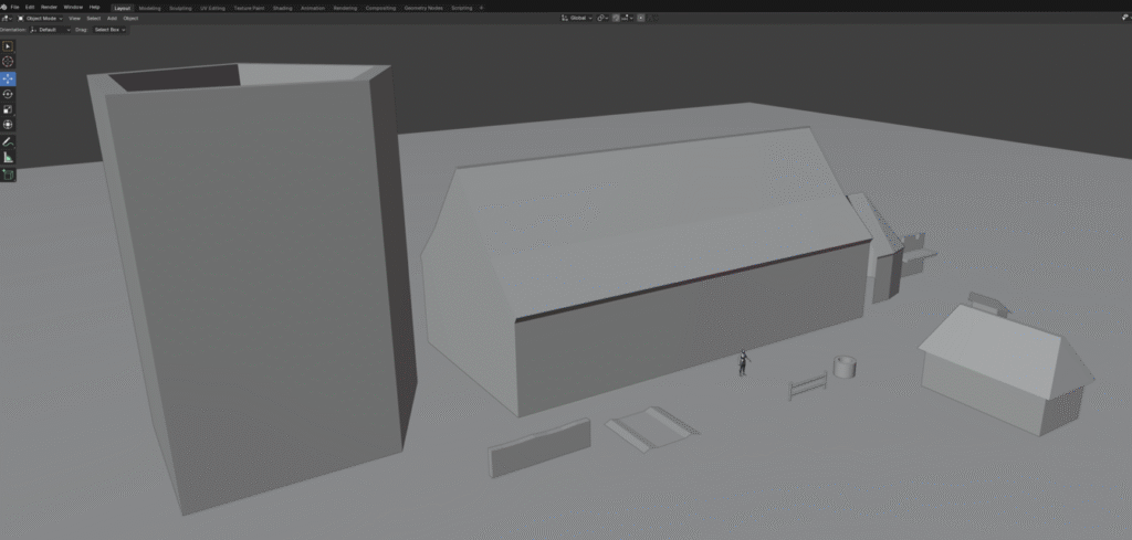 Architektur zum Blocken in Blender
