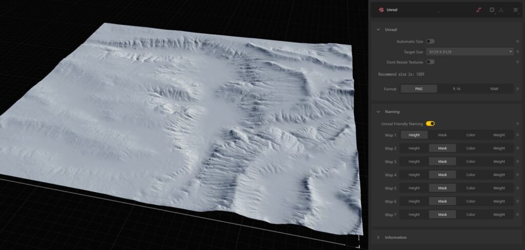 Gaea: Unreal Export Settings