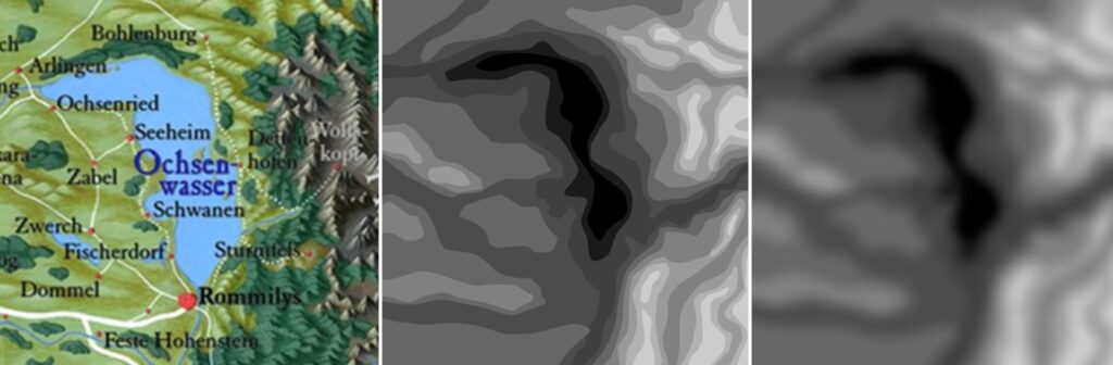 Mit Krita erzeugte Graustufenkarte