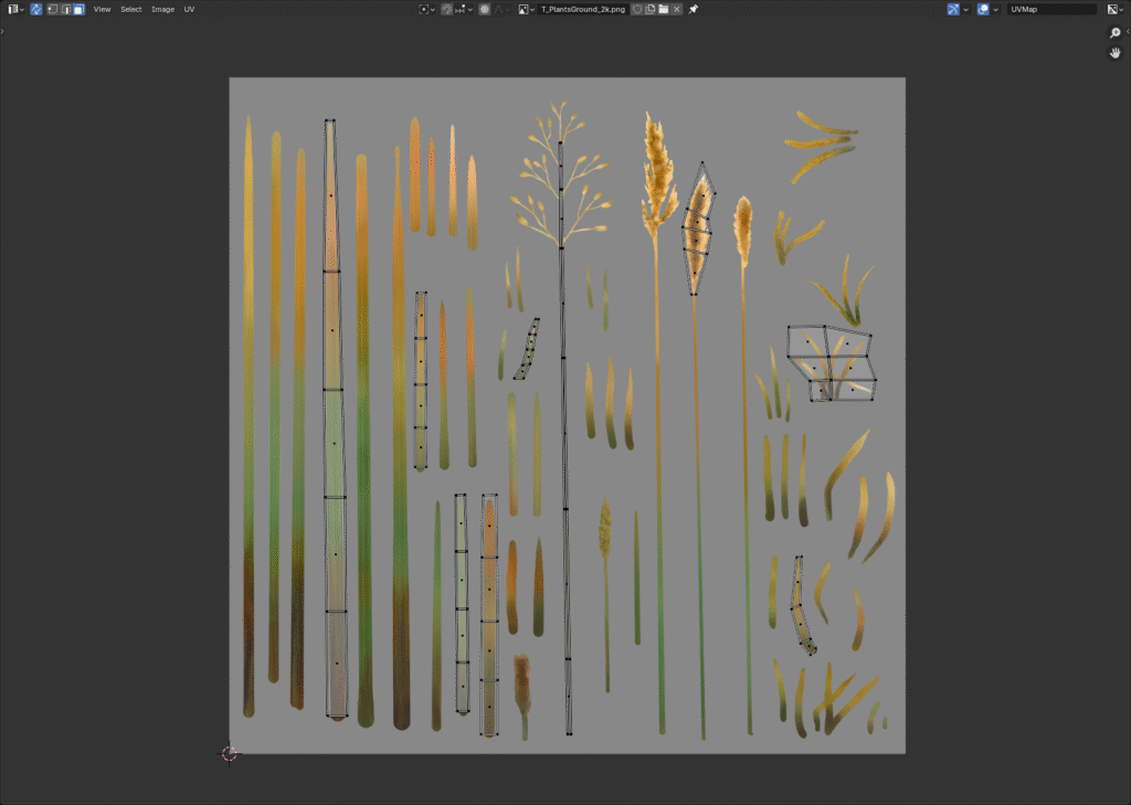 Gras mit UV Mapping