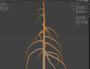 Äste nach unten gebogen