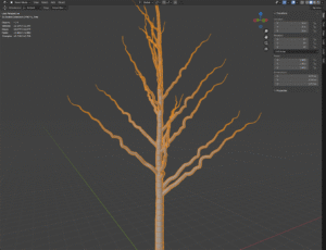 Äste im Winkel nach oben