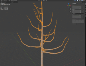 Äste nach oben gebogen