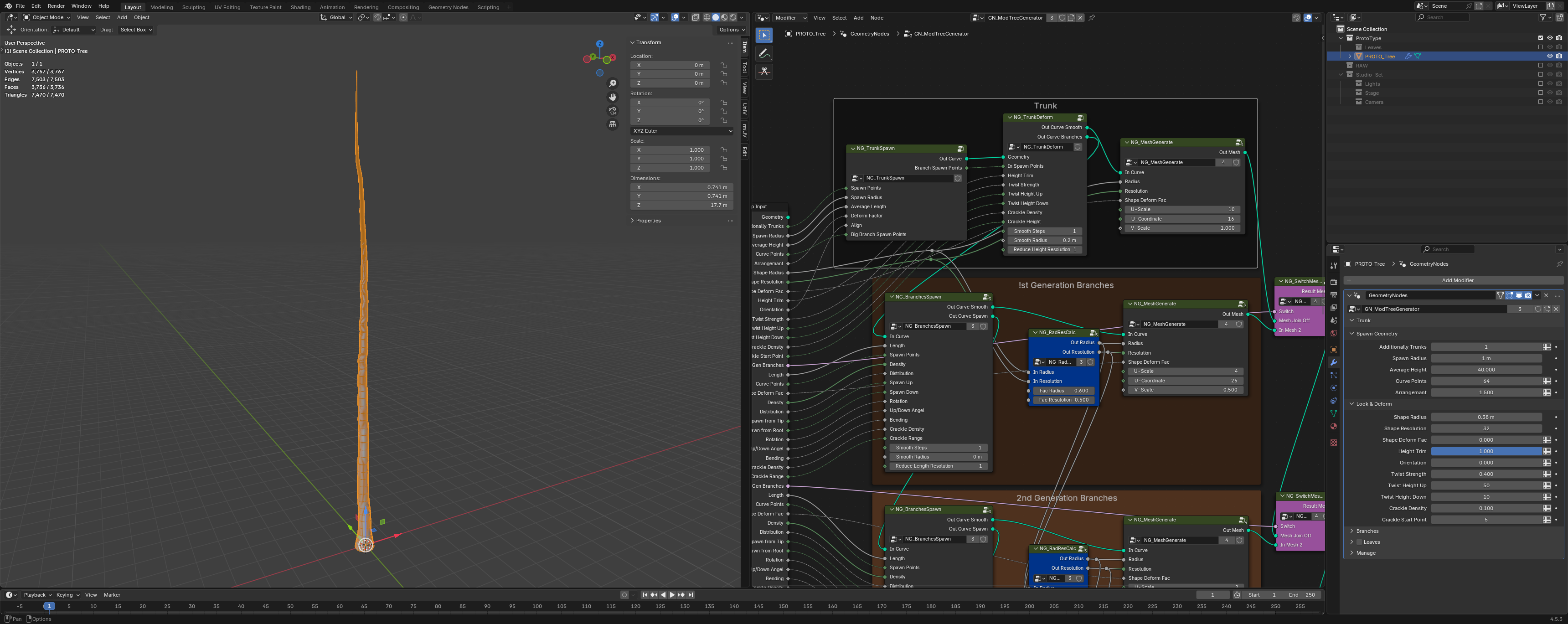 Empfohlene Ansichtseinstellungen in Blender