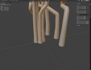 Stämme mit generierten Meshes